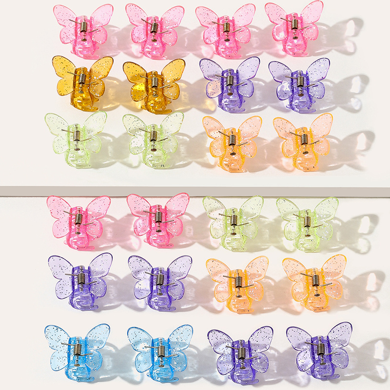 24pcs Mini Butterfly Hair Clips Candy Color Mini Hair Clips Butterfly Small Hair  Claw Clips Plastic Hair Clips Mini Cute Hair Accessories Clips For Hair 90s  Women Girls - Beauty & Personal