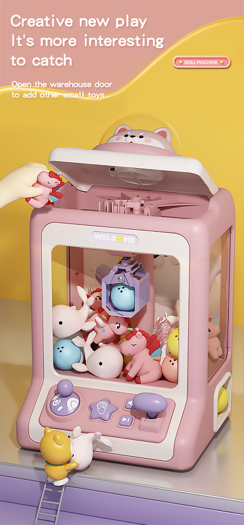 Bring Home The Fun: Mini Claw Machine Clip Doll Perfect Gift - Temu