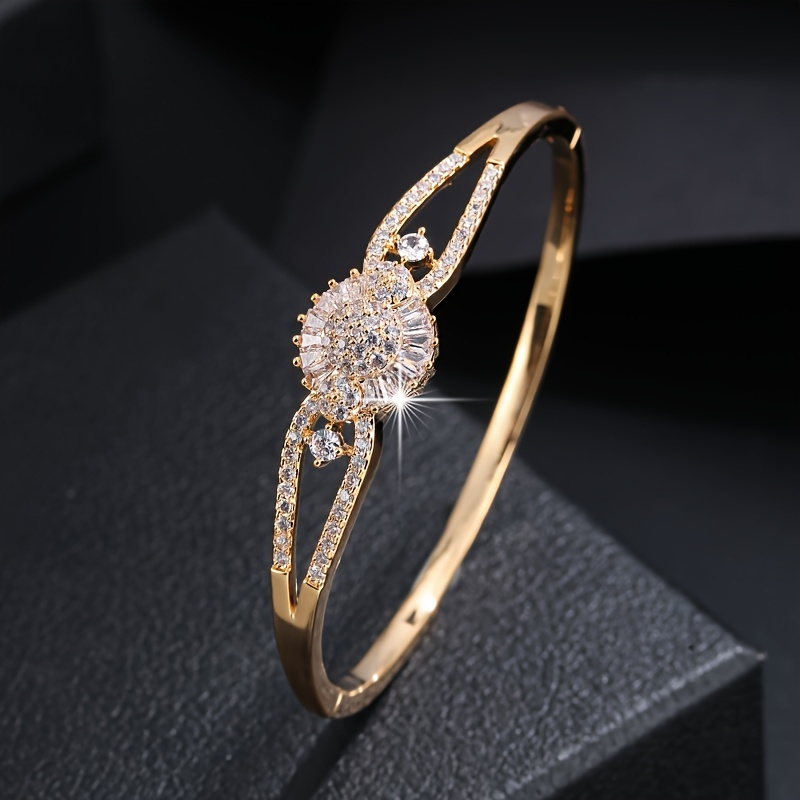 Fashion And Luxury Bracelet All-match Inlaid Zircon Women's Bracelet Plated  Holiday Style