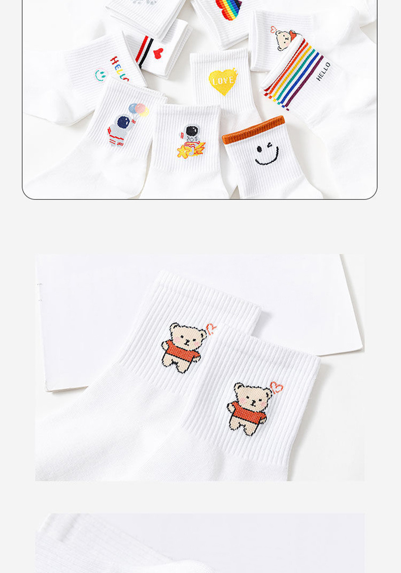 Academic Style Stocks Cute Soft Crew Socks Stylish Korean - Temu