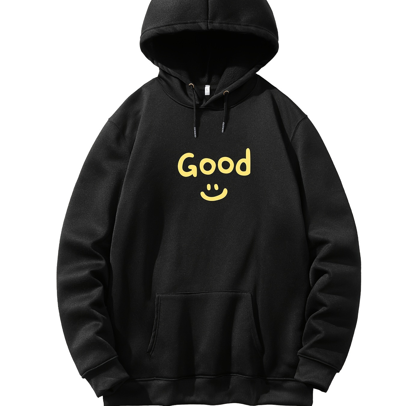 

Autumn And Winter New Men's Fun Graphic Print Pullover Thickened Hoodie For Big And Tall Guys, Plus Size