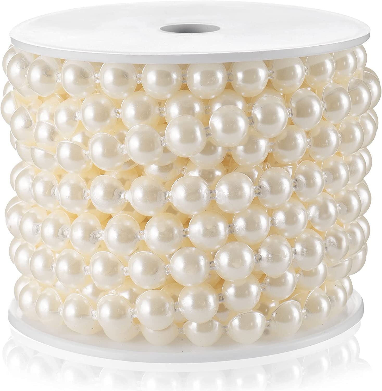 Half round Pearl Bead Garland String 10 Yards Flat Pearl - Temu