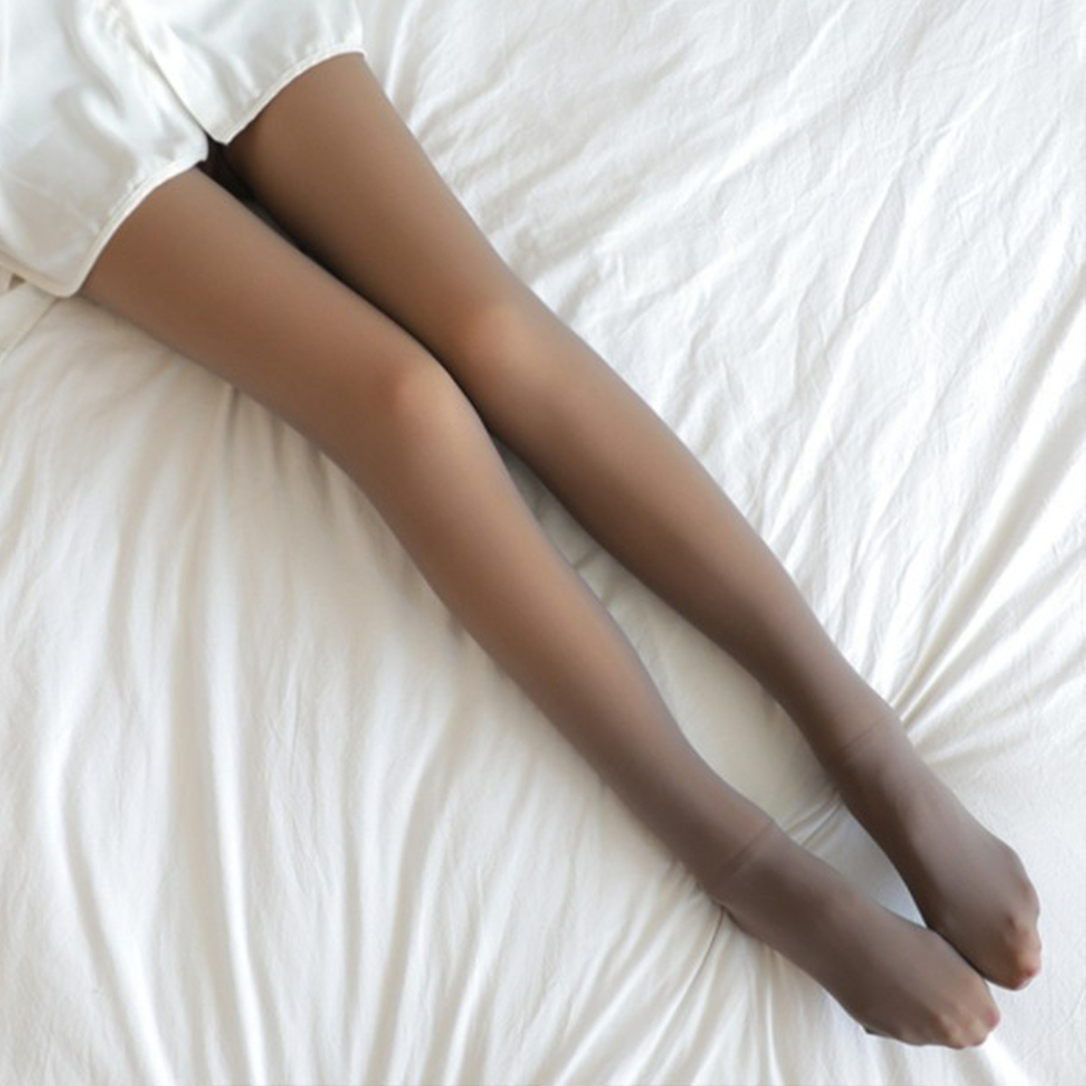 Thermal Fuzzy Pantyhose Translucent Plush Leggings - Temu
