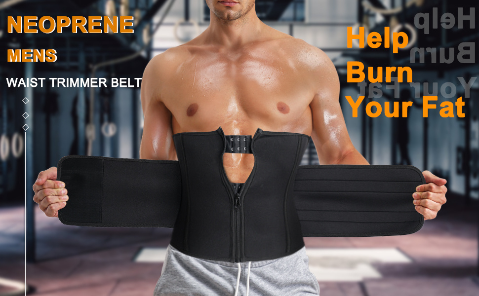 Gotoly Men Waist Trainer Belt Waist Trimmer Neoprene Weight Loss Slimming  Body Shaper Workout Belly Band Sports Girdles (Black, Small) : :  Sports & Outdoors