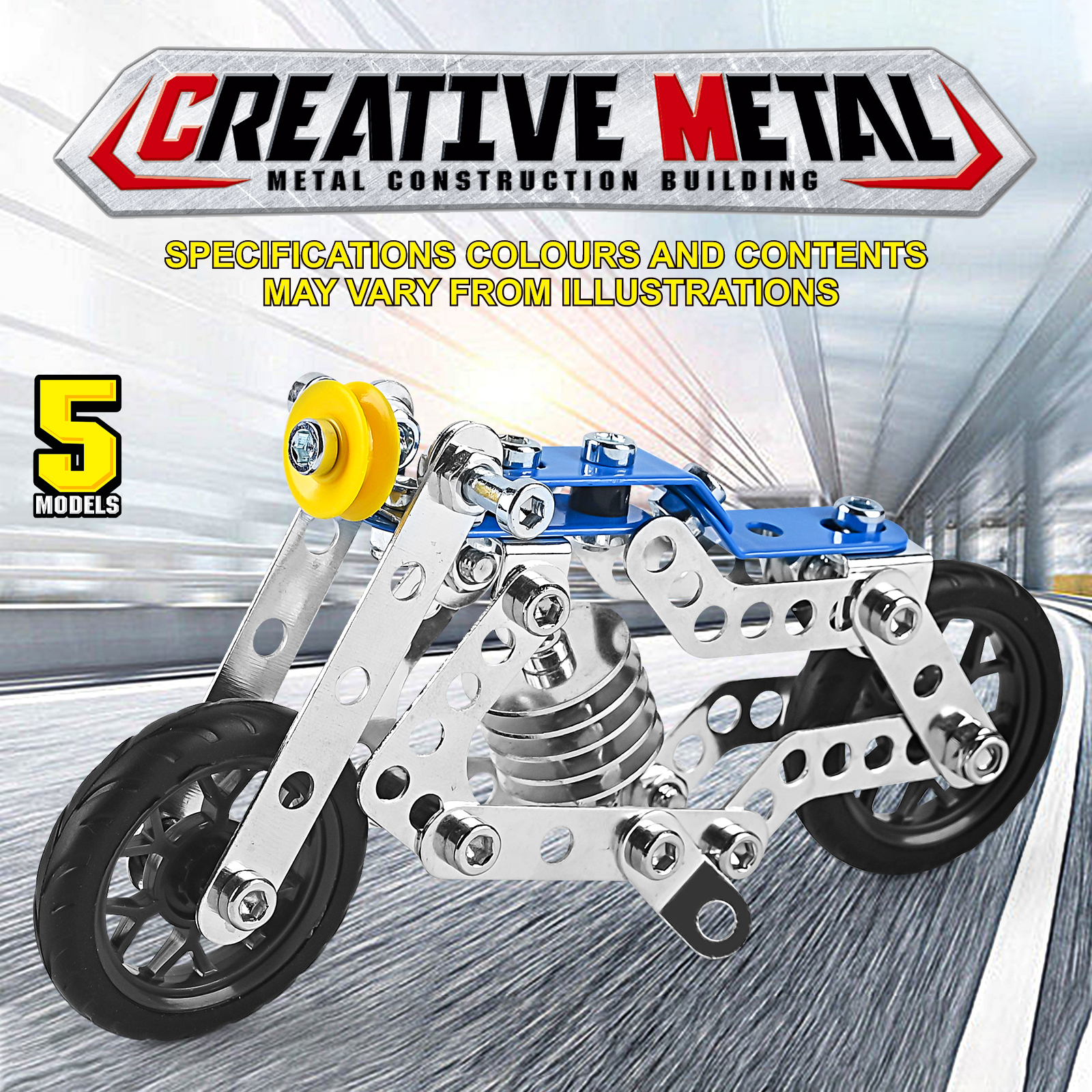 Meccano by Erector, Starter Set, Motorcycle Model Kit 