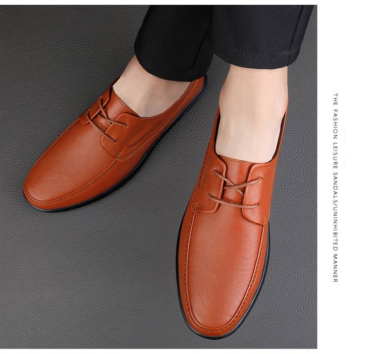 Clohoo Men's Leather Casual Lightweight Stitch Loafer Shoes | Shop The ...