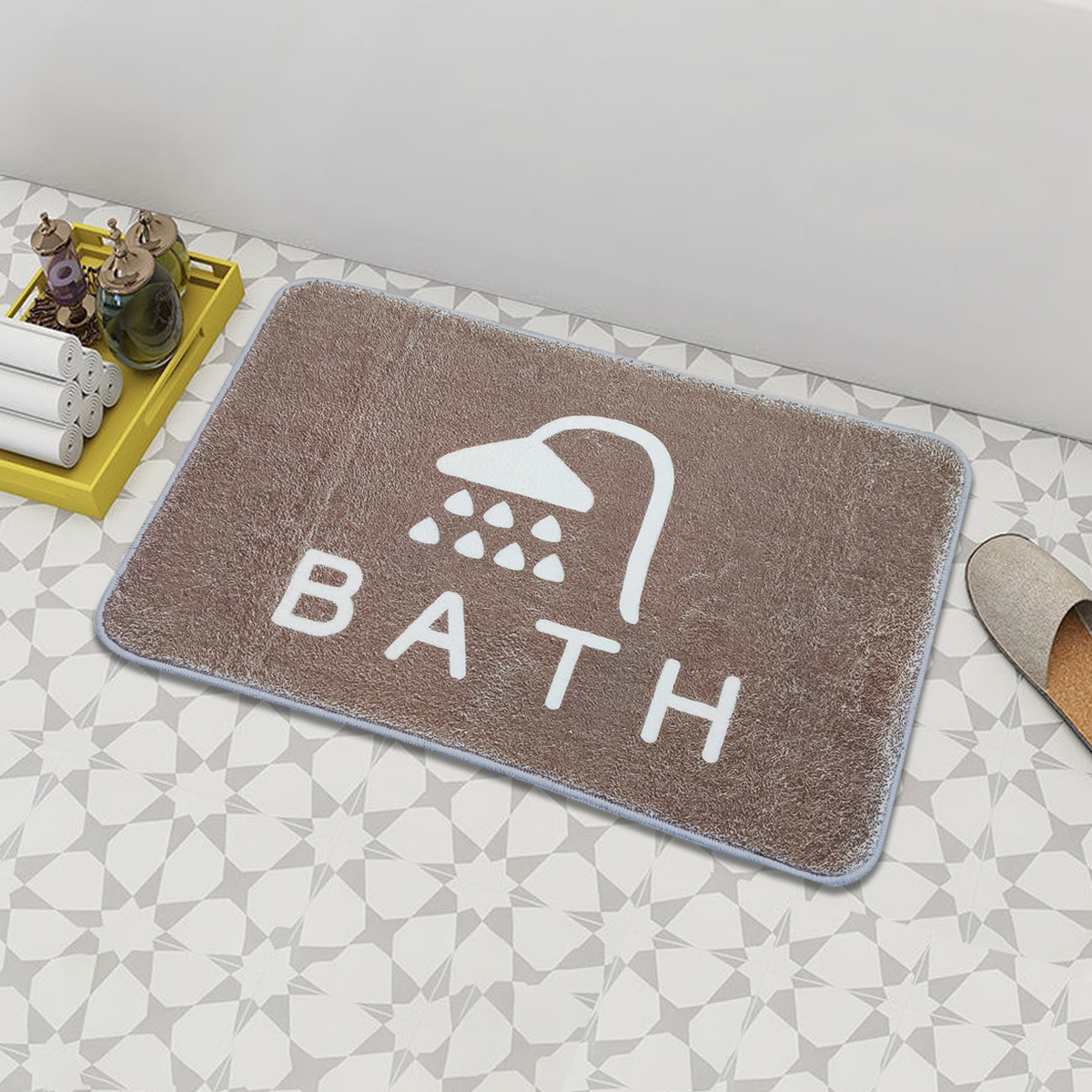 Set/2pcs, Plüsch-Fußmatten, Teppich Badezimmer Toilette Absorbent Non-Slip  Mat Solid Simple Mat Fußstütze - Temu Austria