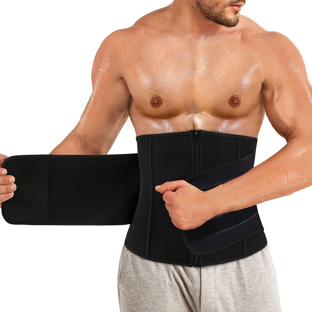 Men's Waist Training Back Braces For Lower Back Pain Relief With 6 Stays,  Breathable Back Support Belt Tummy Control Body Shaper Waist Trainer
