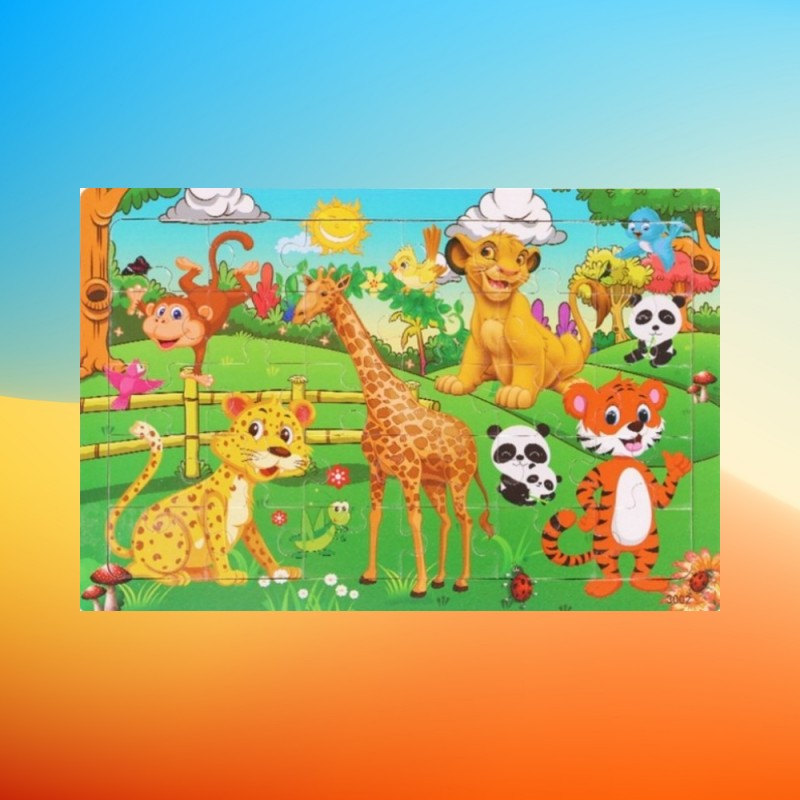 Puzzles for Kids Ages 3-5, 9 Pack Wooden Jigsaw Puzzles for Toddlers Ages  3-5 16 Pieces Preschool Educational Learning Toys Set Animals Puzzles for 3