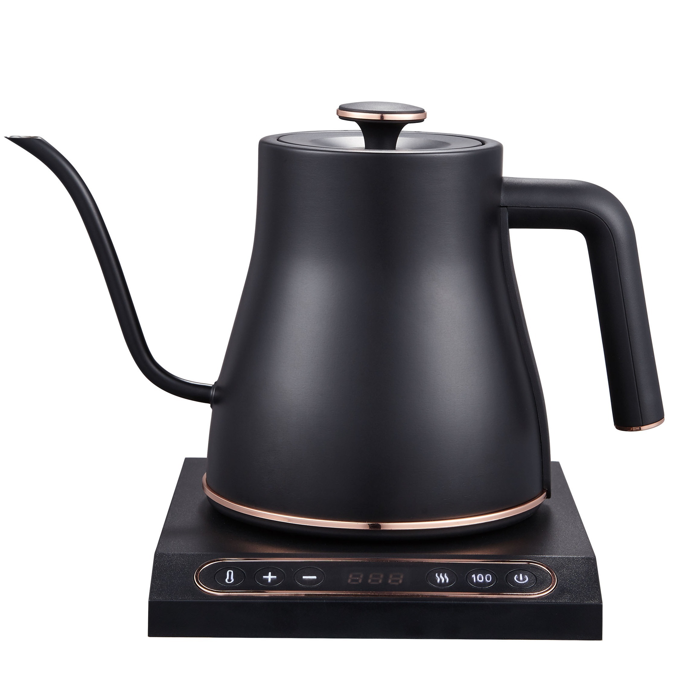 1pc Electric Gooseneck Kettle, 33.81oz Electric Kettle With Display,  Automatic Shut Off, Coffee Kettle Temperature Control Hot Water Boiler,  Quick Hea