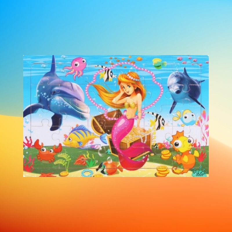 Buy Wooden Puzzles Dolphin Shaped Toddlers Preschool Educational