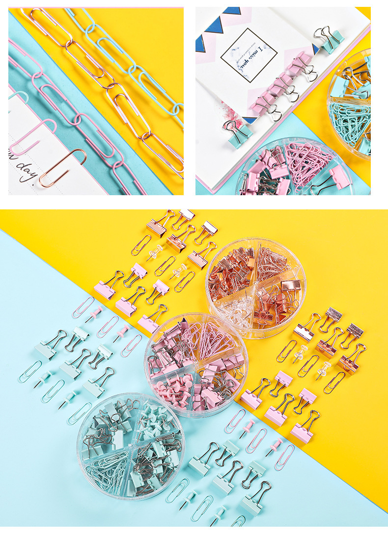 Multifunctional Paperclip Long Tail Clip I-Beam Nail Swan Tail Clip Combination Set for Office and Study Use