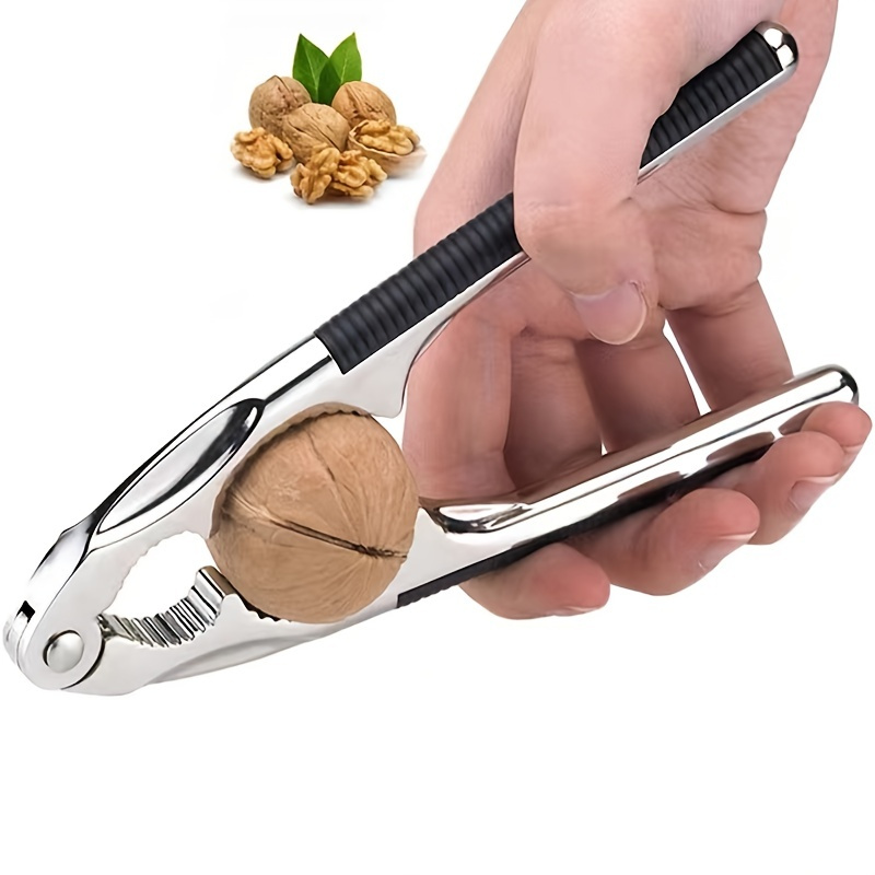 

1pc Multi-functional Stainless Steel Nutcracker For Pine, Pecan, Hazelnut, And Walnuts - Quickly Crack Nuts With Ease