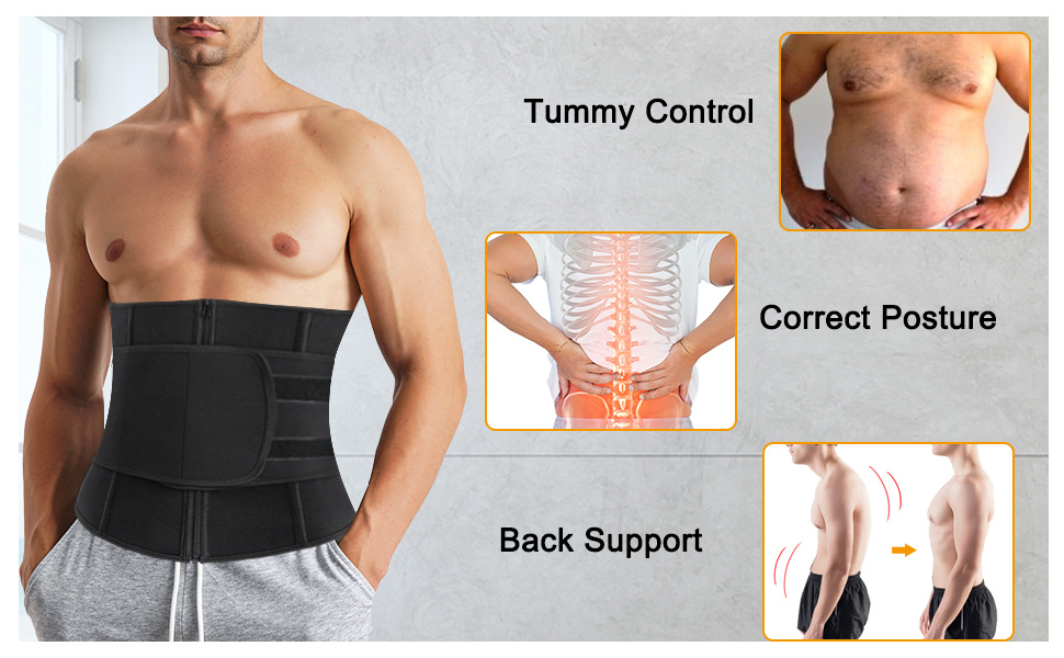 Walfront Premium Men Belly Waist Shaper Belt Abdomen Tummy Trimmer