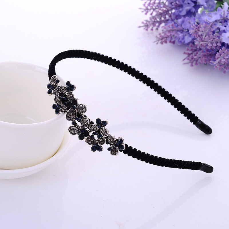 Boho Velvet Crystal Vintage Headband Rhinestone Bow Hair Accessories