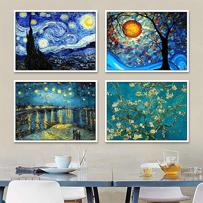  Diamond Painting Kits for Adults, Big Size 16x20 Extra Large  5D Full Drill Diamond Mosaic Paintings DIY, Van Gogh's Starry Night Series  Paintings for Home Wall Decor (The Starry Night)