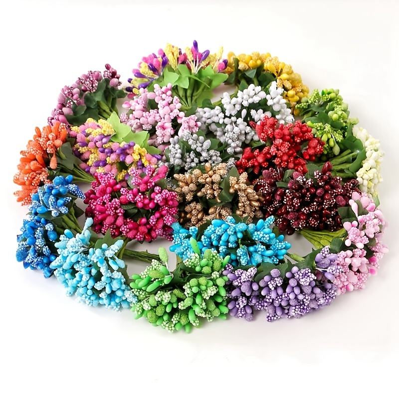 

6pcs Mini Artificial Berries For Needlework Artificial Flowers Wedding Party Decoration Diy Scrapbooking Garland Craft Fake Flowers
