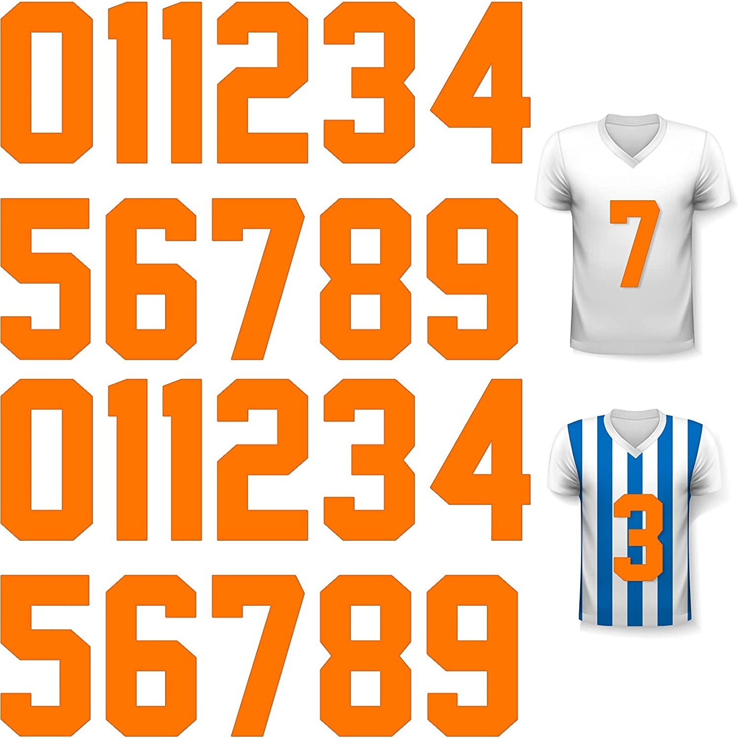 Iron On Numbers T Shirt Heat Transfer Numbers 0 To 9 Jersey Numbers Soft  Iron On Numbers For Team Uniform Sports T Shirt Football Basketball Baseball  - Temu