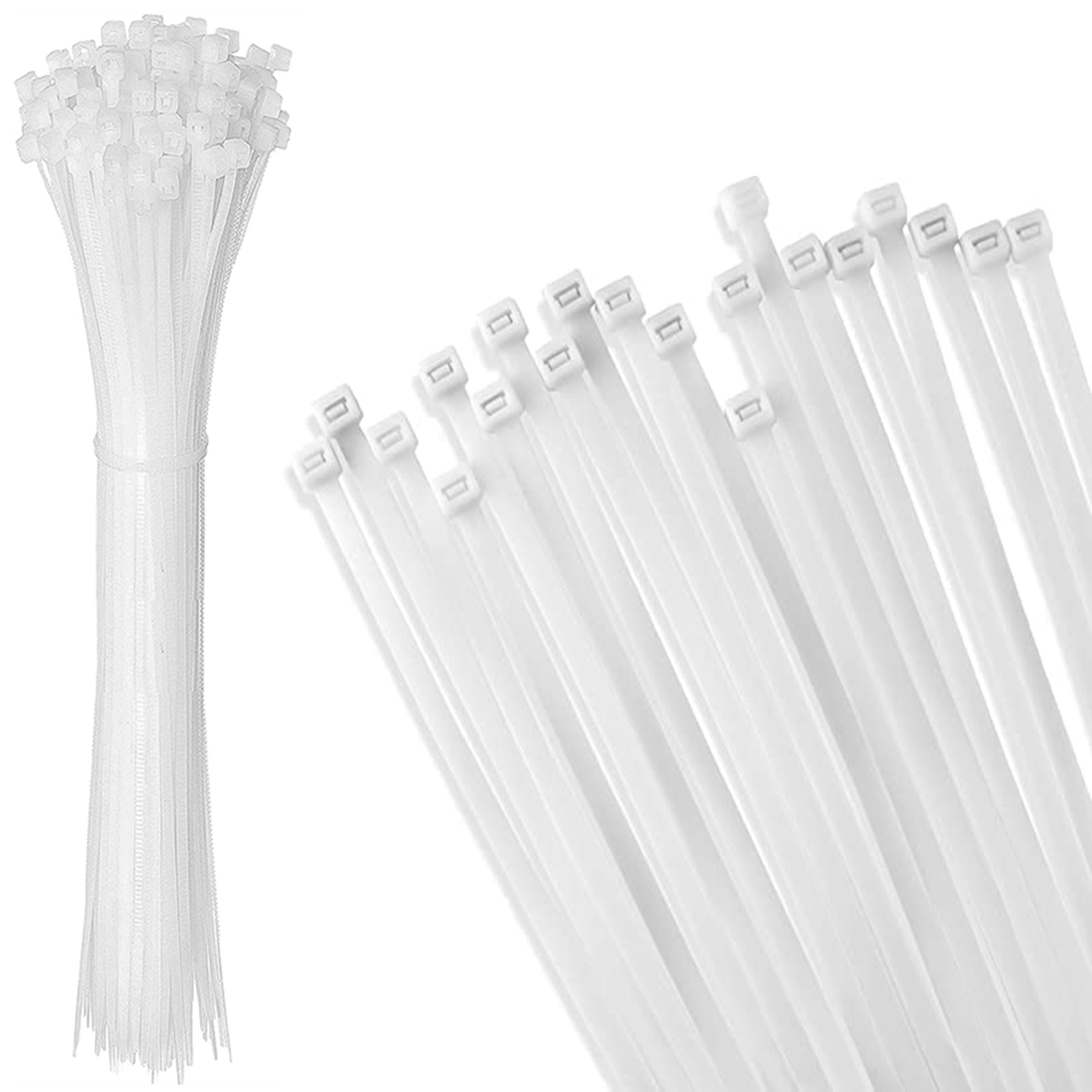 Cable Zip Ties 100 500 Pack Assorted Sizes Self Locking Nylon Cord Management