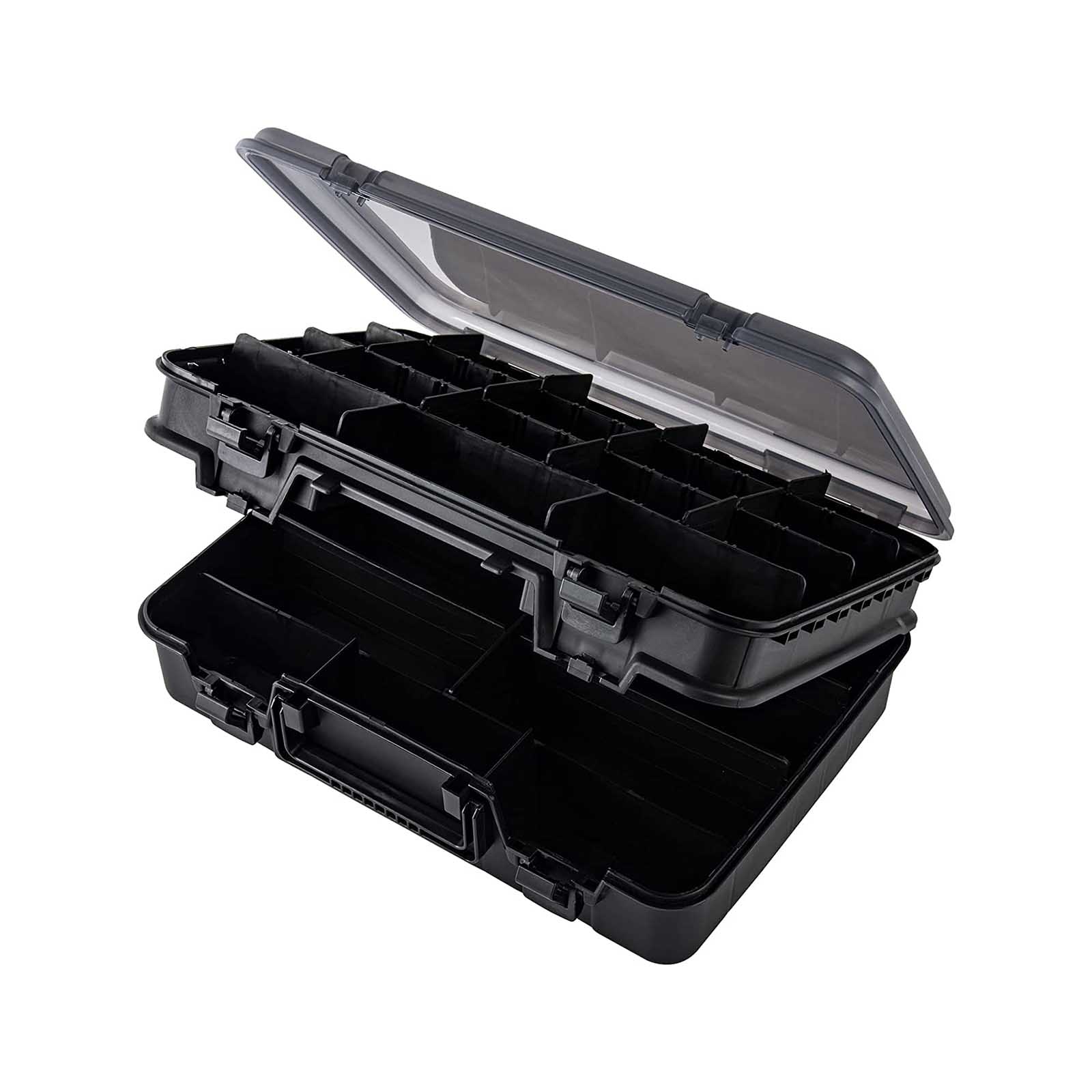 Fishing Tackle Boxes with Removable Dividers Clear Lid Plastic Storage Box  Case