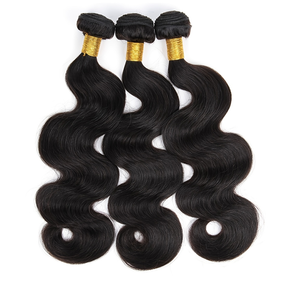 4pcs Human Hair Bundles Long Loose Wave Human Hair Extensions Elegant  Natural Looking For Daily Use