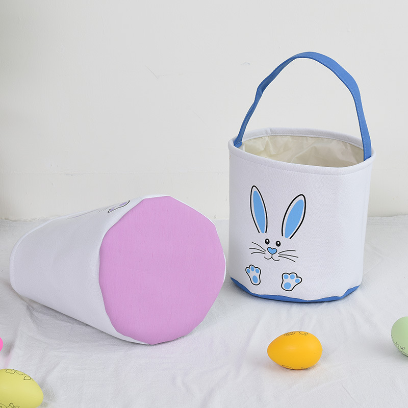 Canvas Easter Bag Diy Easter Baskets Rabbit Bunnyt Ears Temu