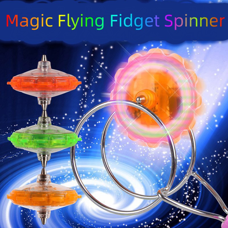 creative led light luminous fidget spinner magnetic gyro wheel changes hand spinner stress relief toys details 5