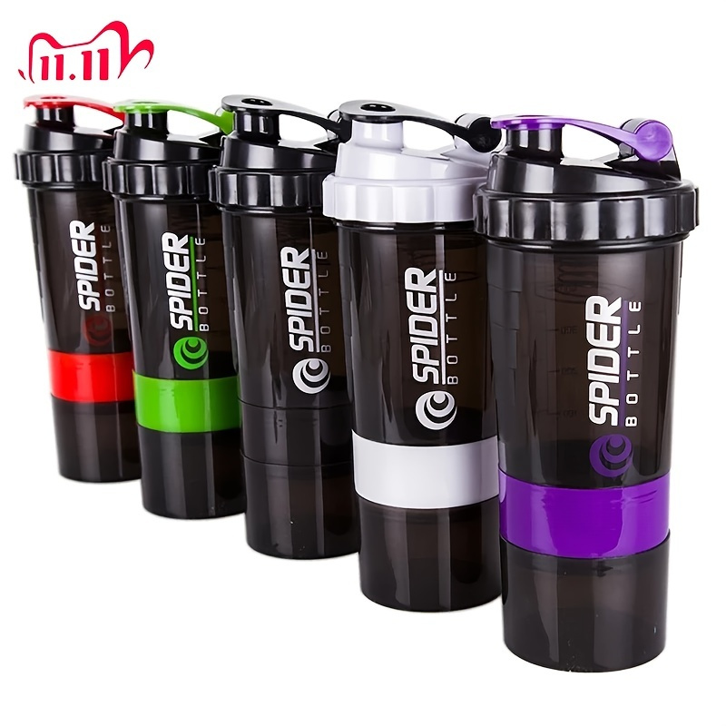 Protein Shaker Bottle 500ml Protein Bottle Mixer Shaker Cup 3 Tier