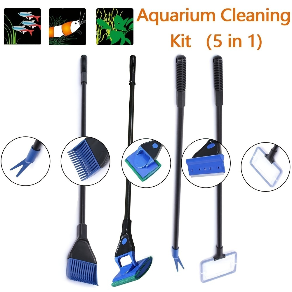 5 In 1 Fish Tank Cleaning Kit, Fish Tank Clean Tools, Multifunctional  Aquarium Cleaning Kit, Fish Tank Gravel Cleaner