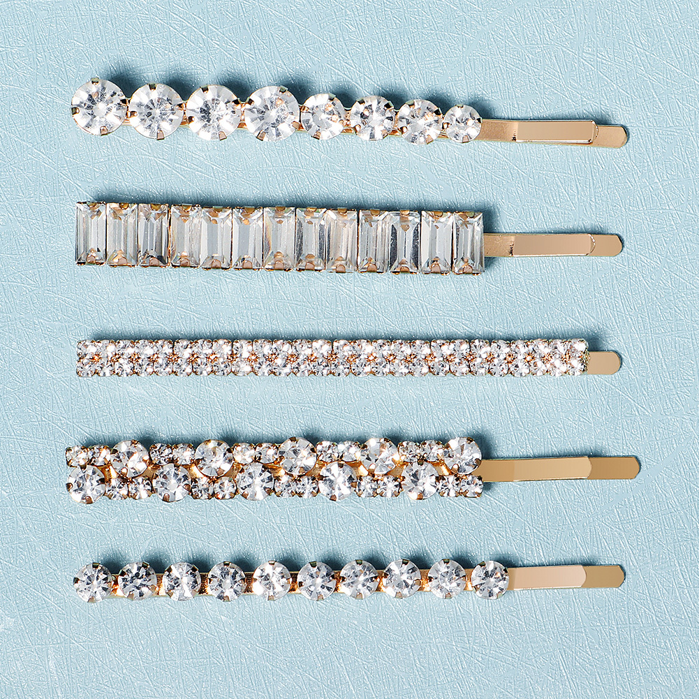 Temu Rhinestone Faux Pearl Metal Hair Clips, Bobby Pins, Hairpins Golden Silvery Elegant Luxury Hairpin Barrette Daily Party Hair, Christmas Gifts