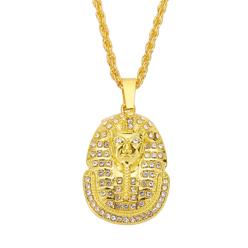 Trendy Shiny Egyptian Pharaoh Pendant Necklace With Chunky Chain Decorative Necklace  Fashion Jewelry For Men - Temu Germany