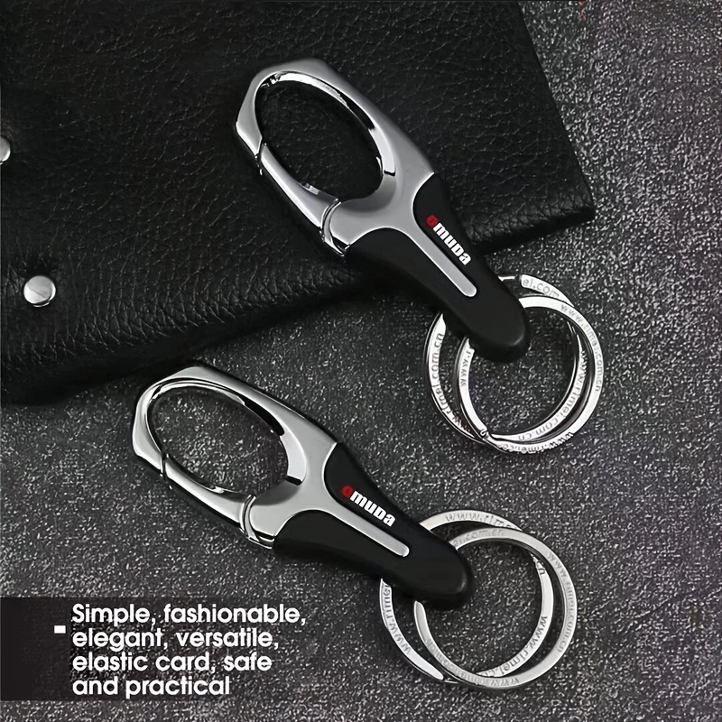 

Metal Car Keychain, Fashion Business Waist Hanging Keychain Gentleman Keyring Key Holder Car Accessories Gifts For Mens
