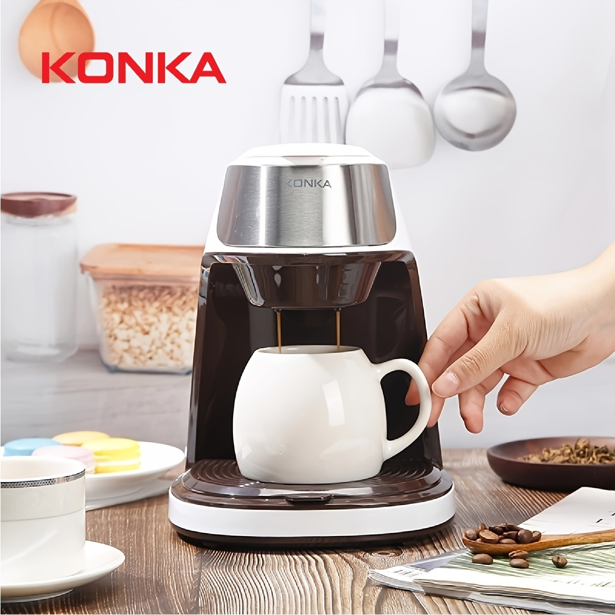 KONKA Coffee Maker Machine Portable Home Mini Automatic Drip Office Cafeteira  Eletrica Tea Easy Operation Free