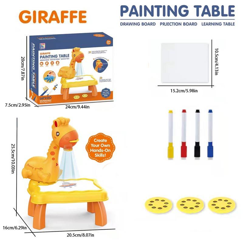 Children Drawing Projector Painting Board Table Detachable Kids Learning  Educational Toys - Temu Qatar
