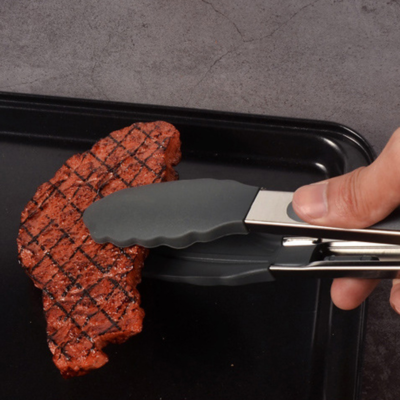 Food Grade Silicone Grill Tongs Barbecue Tongs Steak Clip Temu