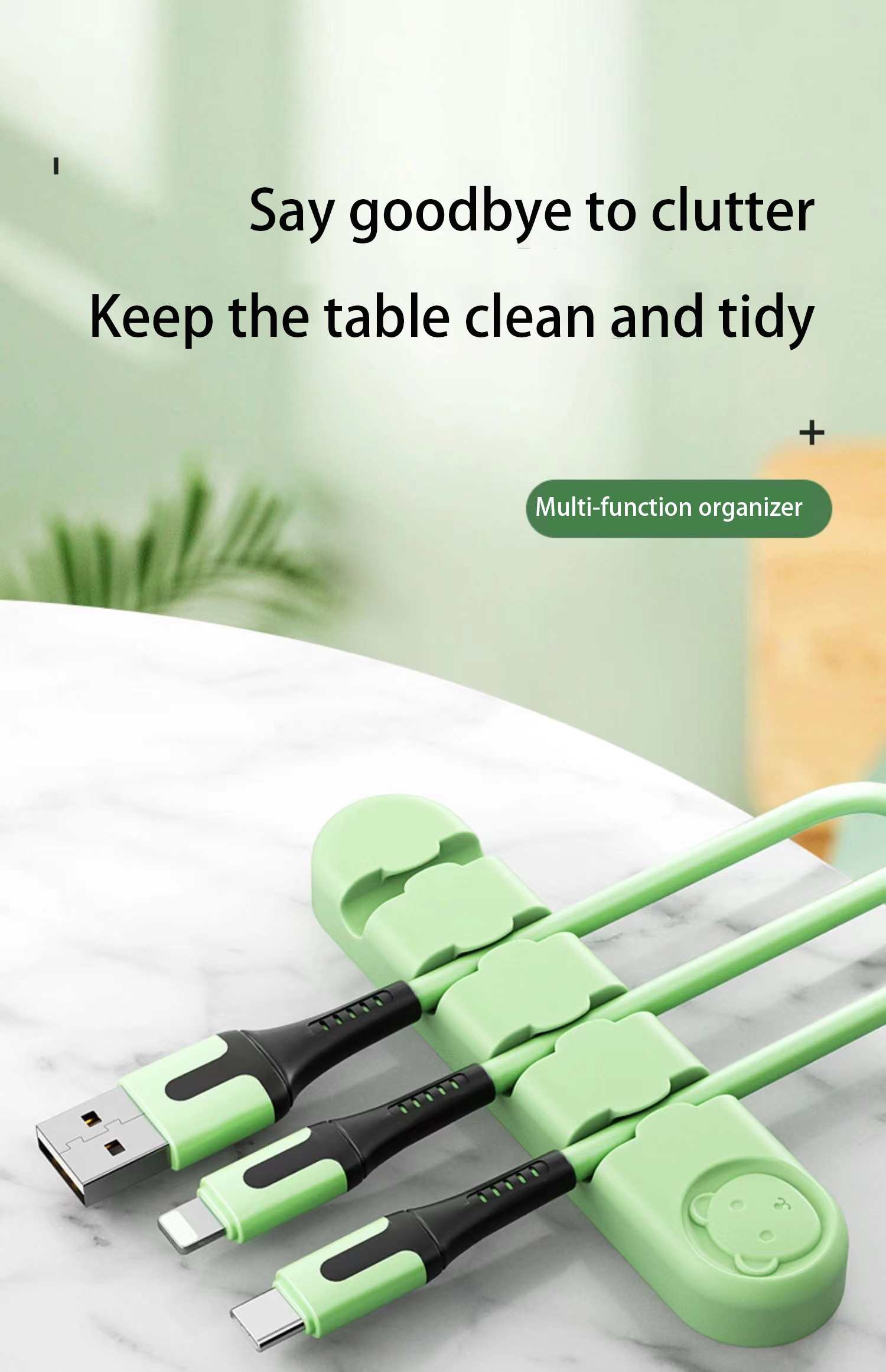 Desktop Cable Organizer Storage Charging Cable Holder Soft Temu