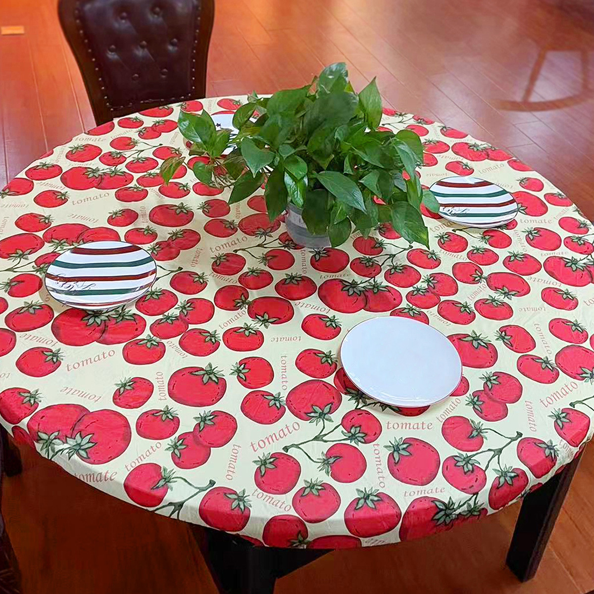 1 Pieza Cubierta Mesa Estampado Tomate Pvc Mantel Plástico - Temu