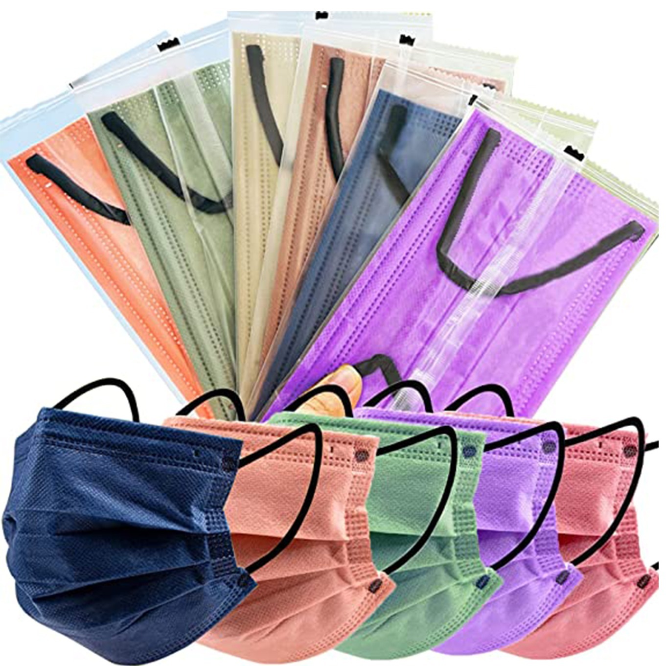 Disposable Face Mask Individually Wrapped 3 Ply Print Masks - Temu