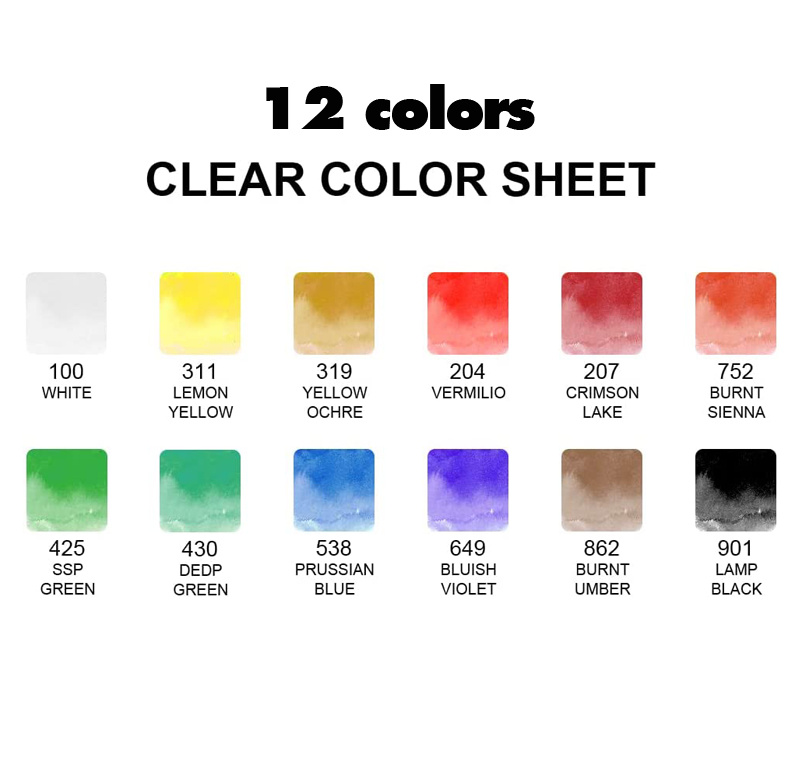 Watercolor Paint Set (36 Colors, 12 ml Tubes, 0.4 oz.) - Chalkola