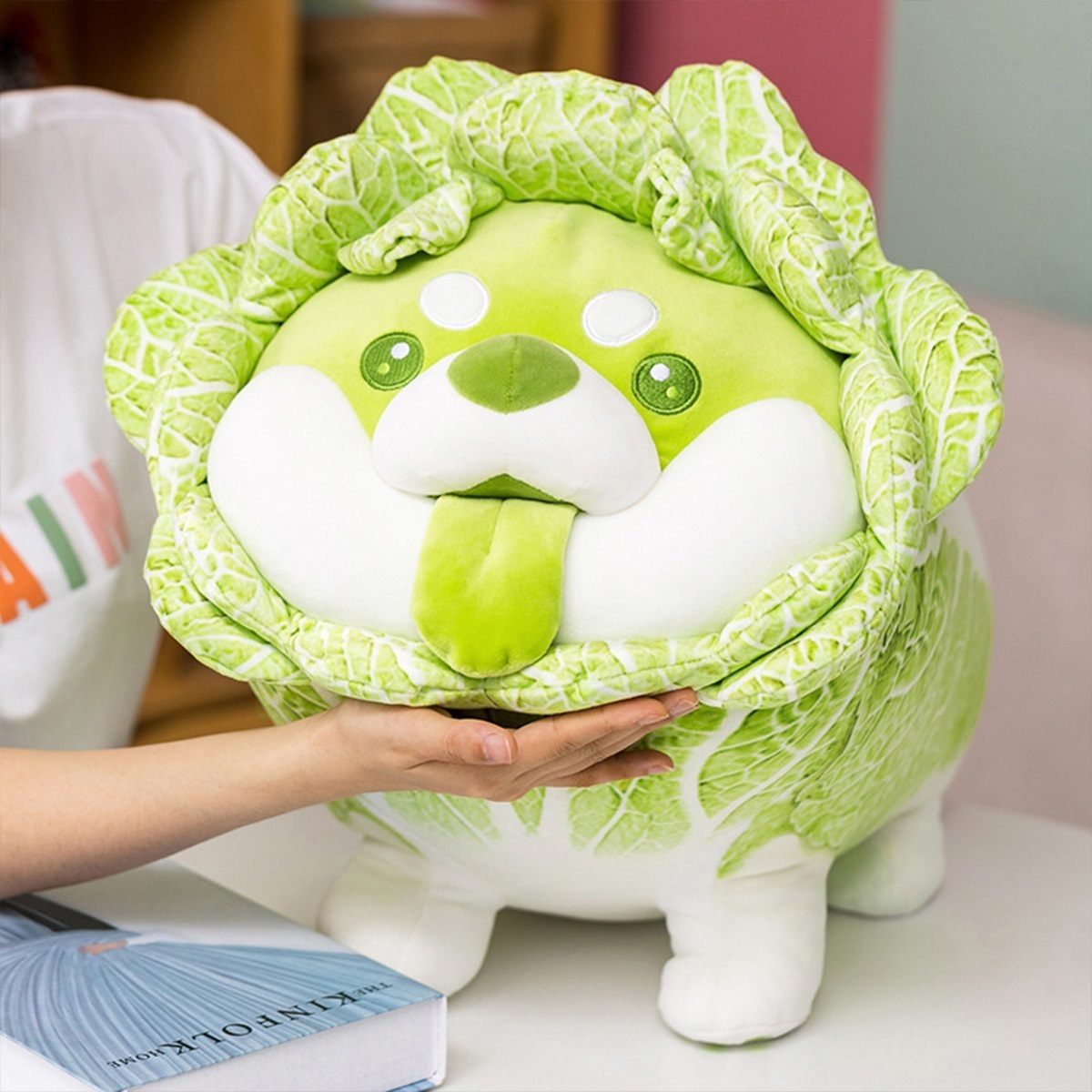 Cute Cabbage Plush Dog Toy Soft And Huggable Vegetable - Temu