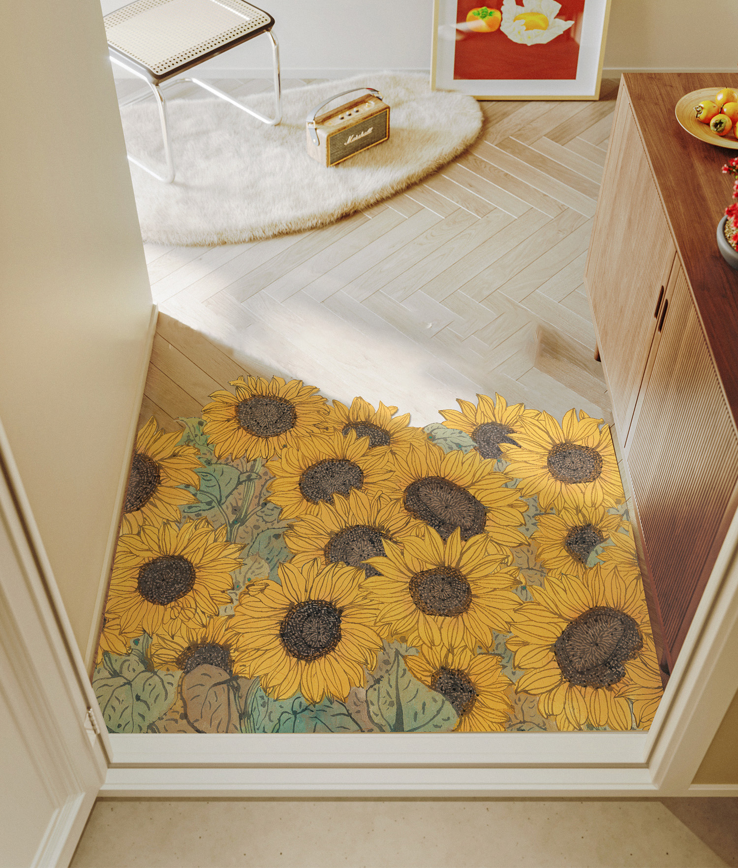 Door Mats Outdoor Welcome Mats for Front Door Sunflower Doormats for Outside  Entry Back Door Funny Farmhouse Rubber Mat for Inside Porch Indoor Kitchen Floor  Rugs 18 x 28 inch, You are