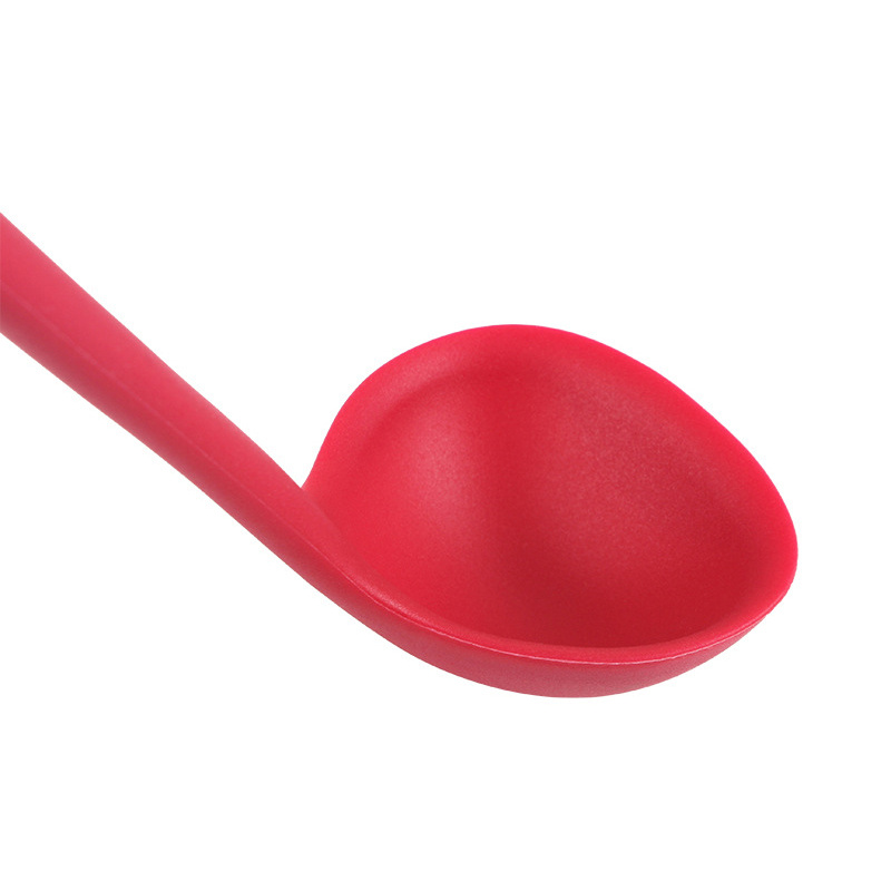 Eease Silicone Soup Spoon Long Handle Nonstick Kids Scoop Food Serving Spoon (Orange), Size: 20.6