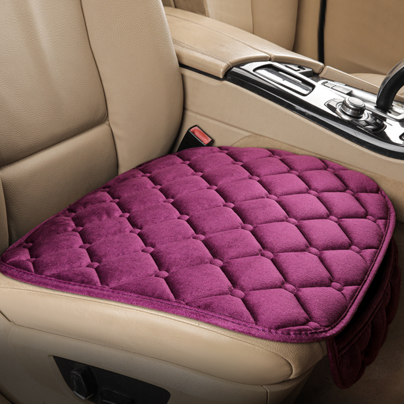 Soft Car Seat Cover Pink White Auto Seat Cushion Keep Warm Car