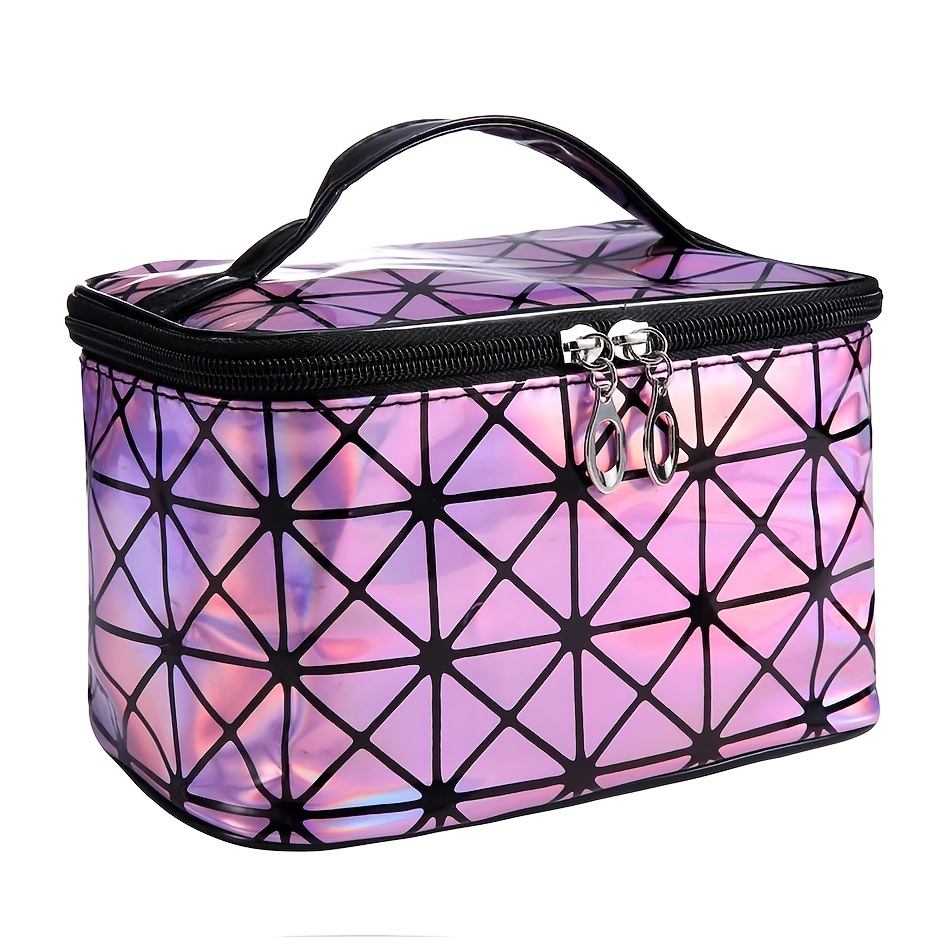 

3d Laser Makeup Bag Travel Tote Storage Bag Waterproof Large Capacity Toiletry Bag