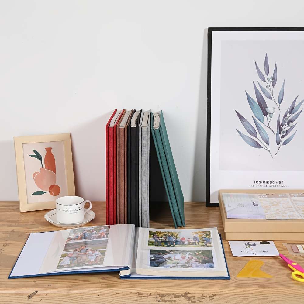 Burlap Diy Photo Album Self Adhesive Laminated Photo Album For Home