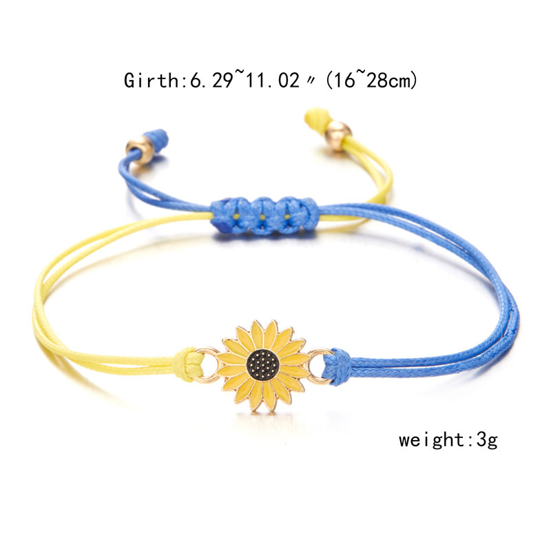 Creative Handwoven Adjustable Evil Eye And Sunflower Bracelets - Temu Spain