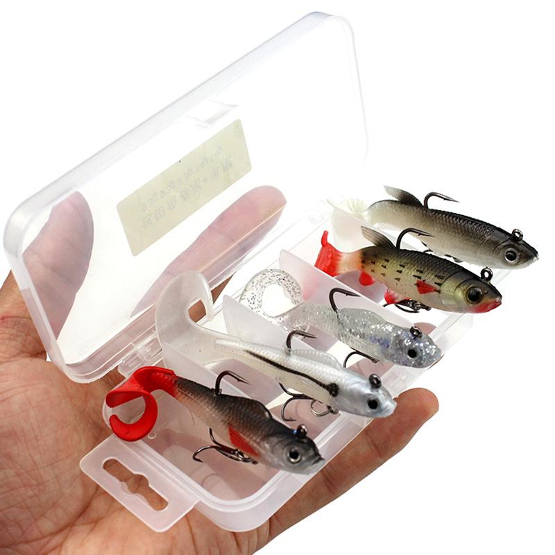 Lead Fish Lure Set: Soft Bait T Tail Perfect Fishing Tackle - Temu