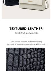 womens embossed shoulder bag fashion zipper satchel bag square crossbody flap purse details 2