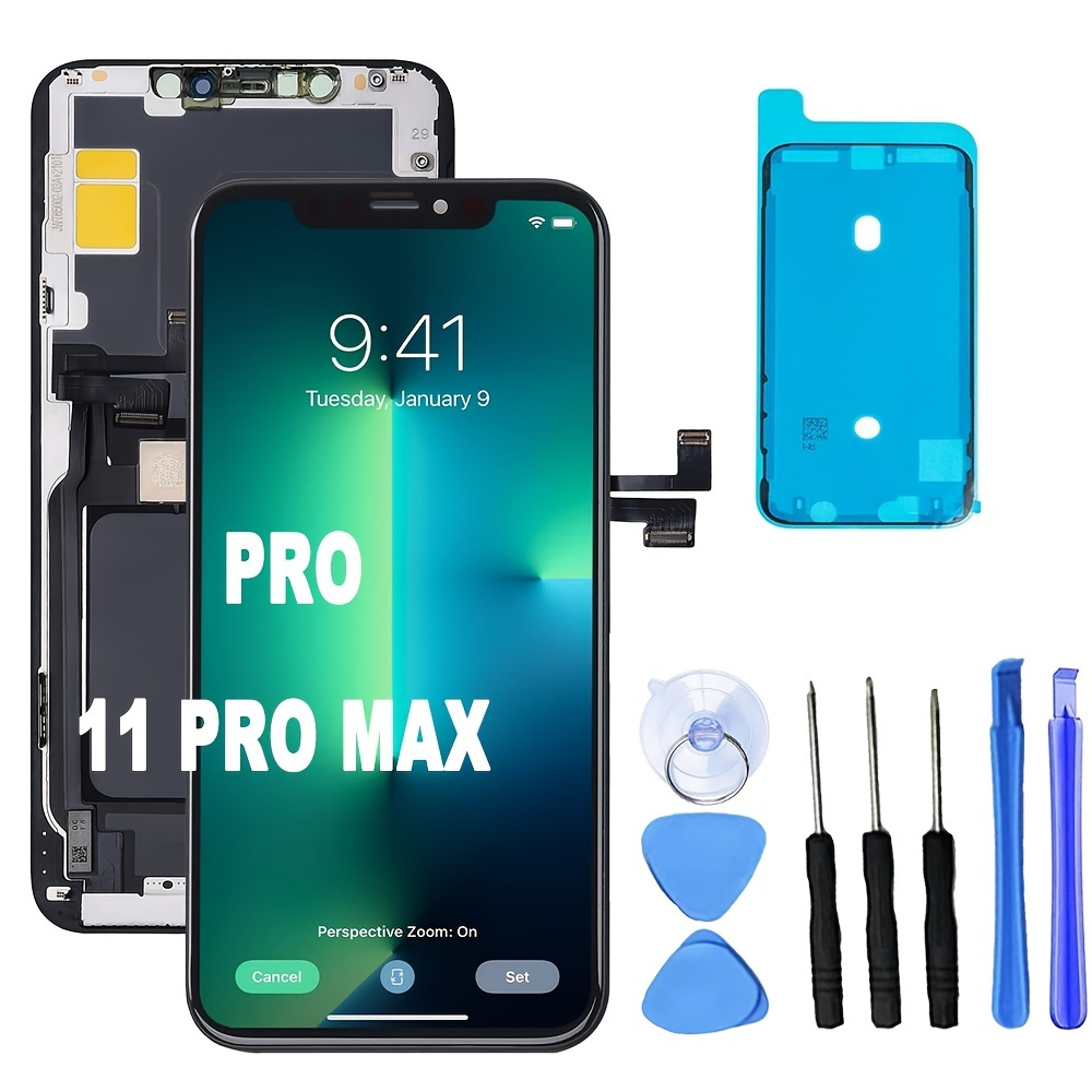 Screen Replacement Kit For IPhone 11 Pro Max LCD Screen Repair Kit For  IPhone 11 Pro Max Touch Display Digitizer Assembly A2161, A2220, A2218,  With Magnet Pad And Full Repair Tools 6.5inches