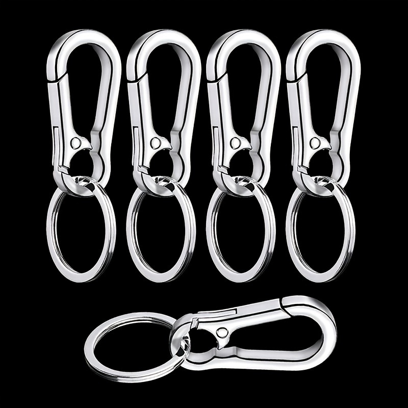 2pcs/5pcs Men Simple Cute Stainless Steel Keychain